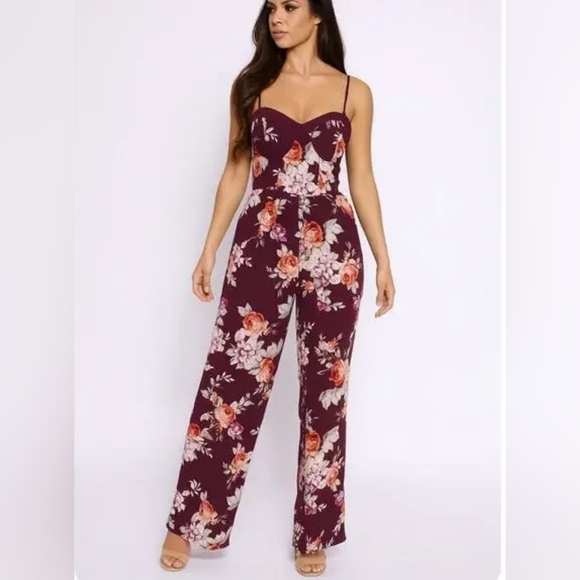 Band of Gypsies Pants - Band Of Gypsies Floral Jumpsuit